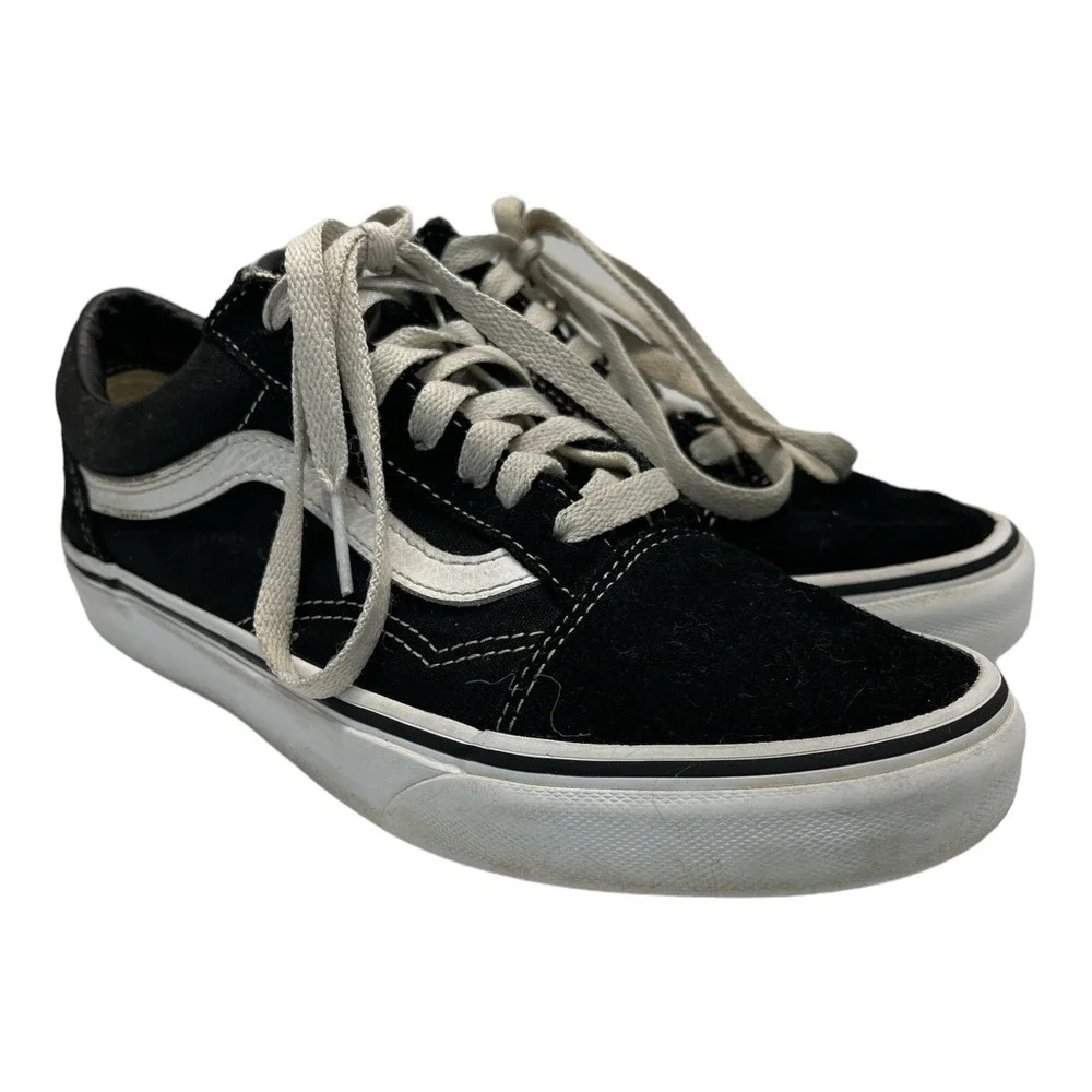 Vans Off The Wall Men's 6‎ Women's 7.5 Black Skater Shoes